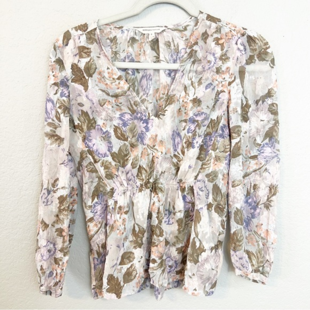 Rebecca Taylor Silk Blend‎ Floral Blouse
